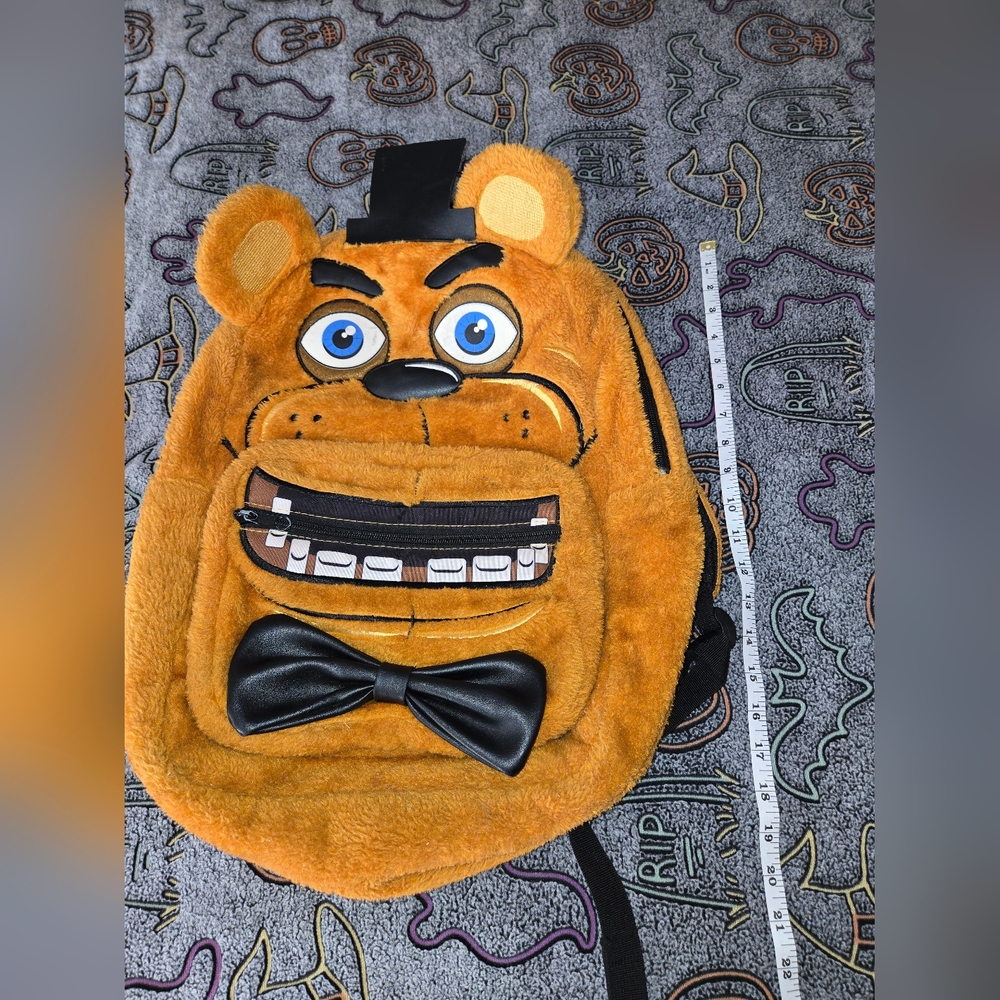 Freddy FazBear Backpack Five Nights at Freddy's Fuzzy Furry Brown FNAF - Picture 10 of 10